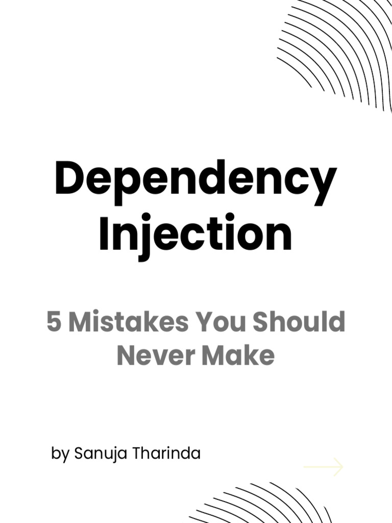 Dependency Injection Avoid These 5 Common Pitfalls PDF Unit