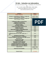 Tabela de Preços de Serviços de Infomatica - CB Info