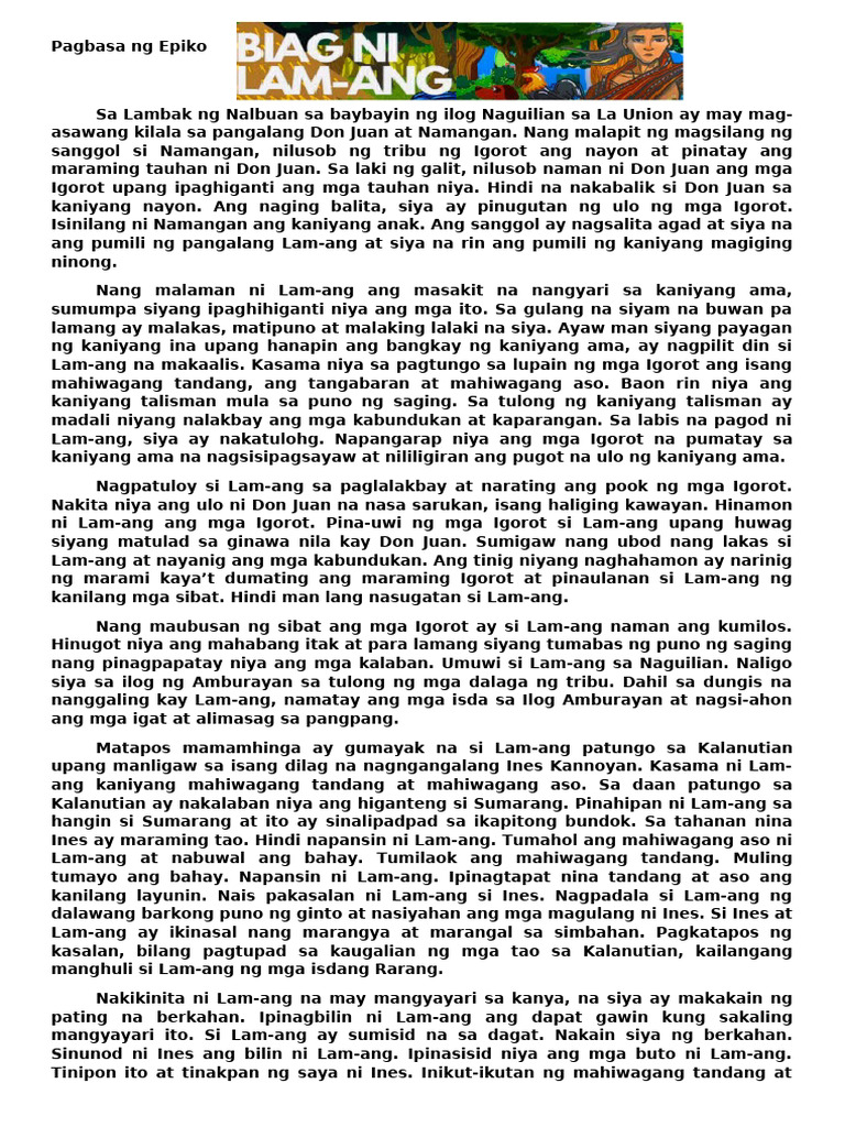 Biag Ni Lam-Ang | PDF
