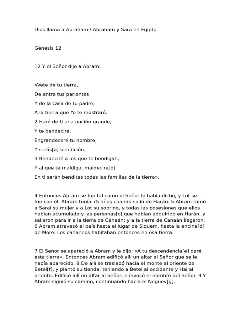 Abraham y Sarai en Egipto | PDF | Abrahán