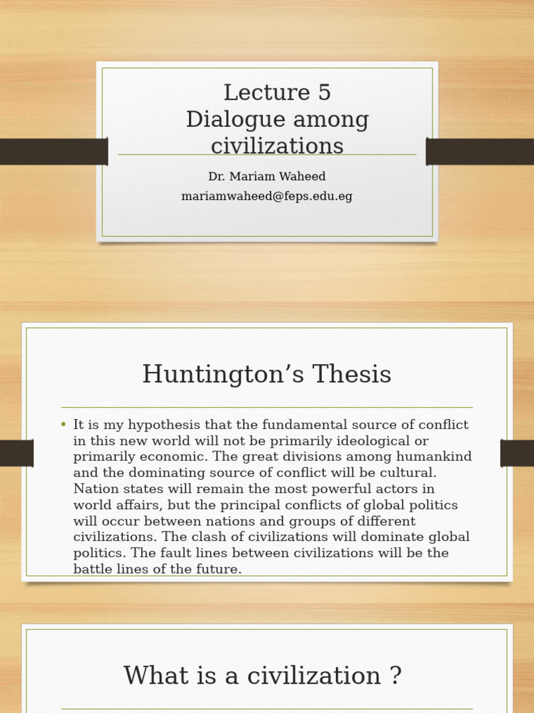 Dialogue Among Civilizations Explained | PDF | Populism | Civilization
