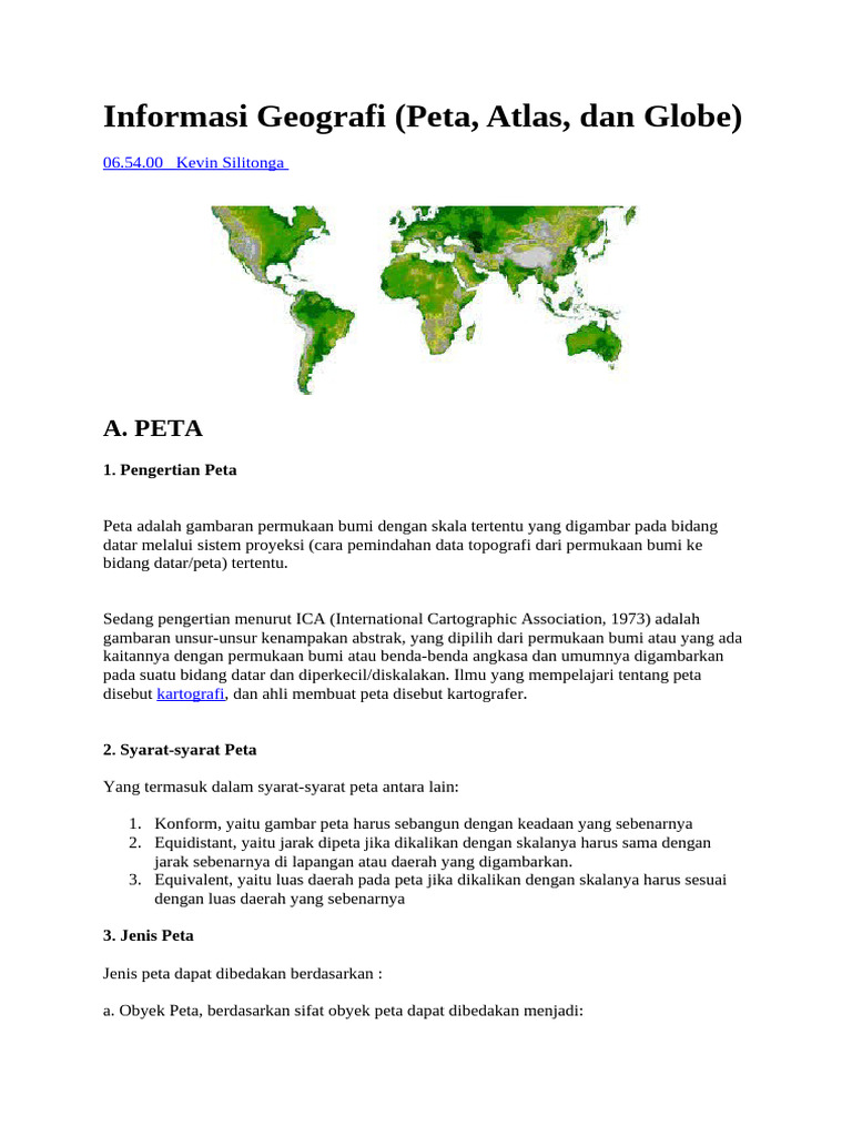 Atlas Informasi Geografi dan Peta | PDF