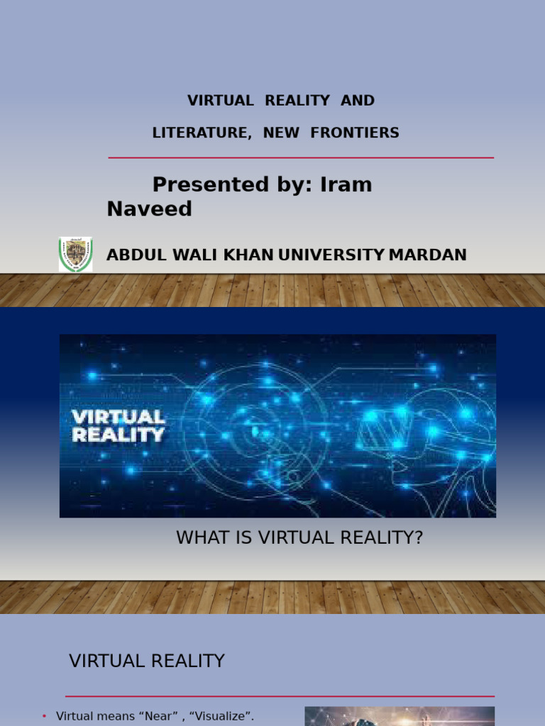 Virtual Reality's Impact on Literature | PDF | Virtual Reality ...