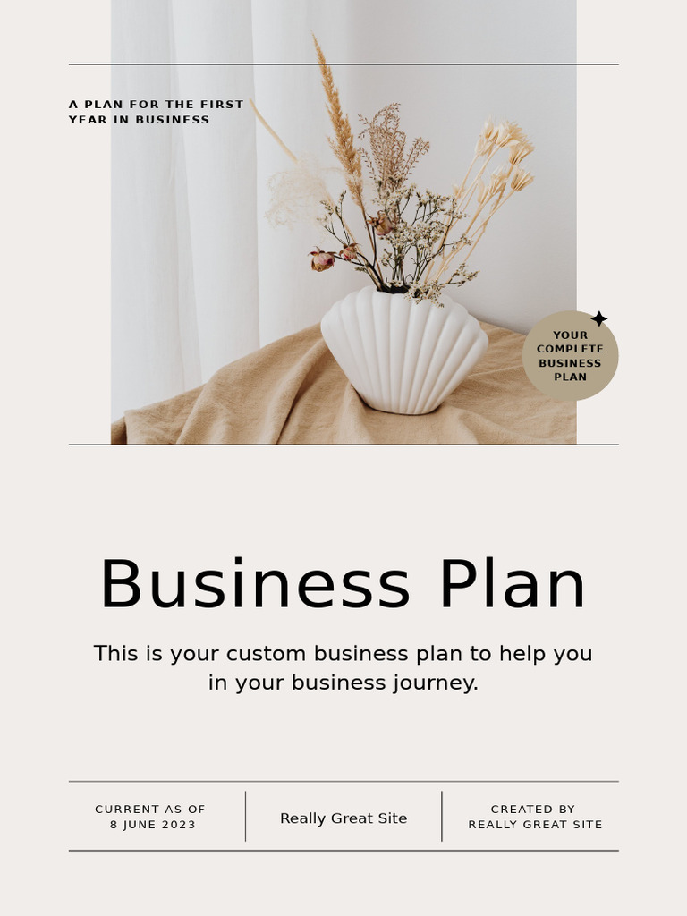 Comprehensive Business Plan Template | PDF