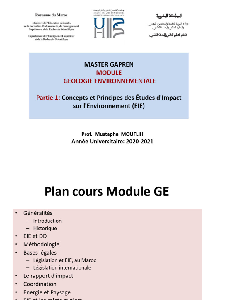 Étude d'Impact Environnemental au Maroc | PDF | Environnement naturel ...