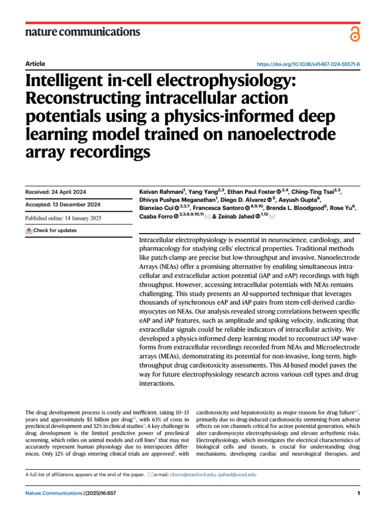 AI Model for Intracellular Action Potentials | PDF | Electrophysiology