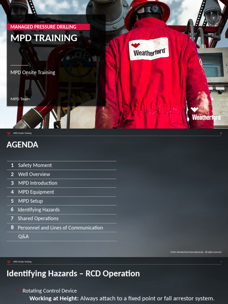 MPD Onsite Training Overview | PDF | Mechanical Engineering