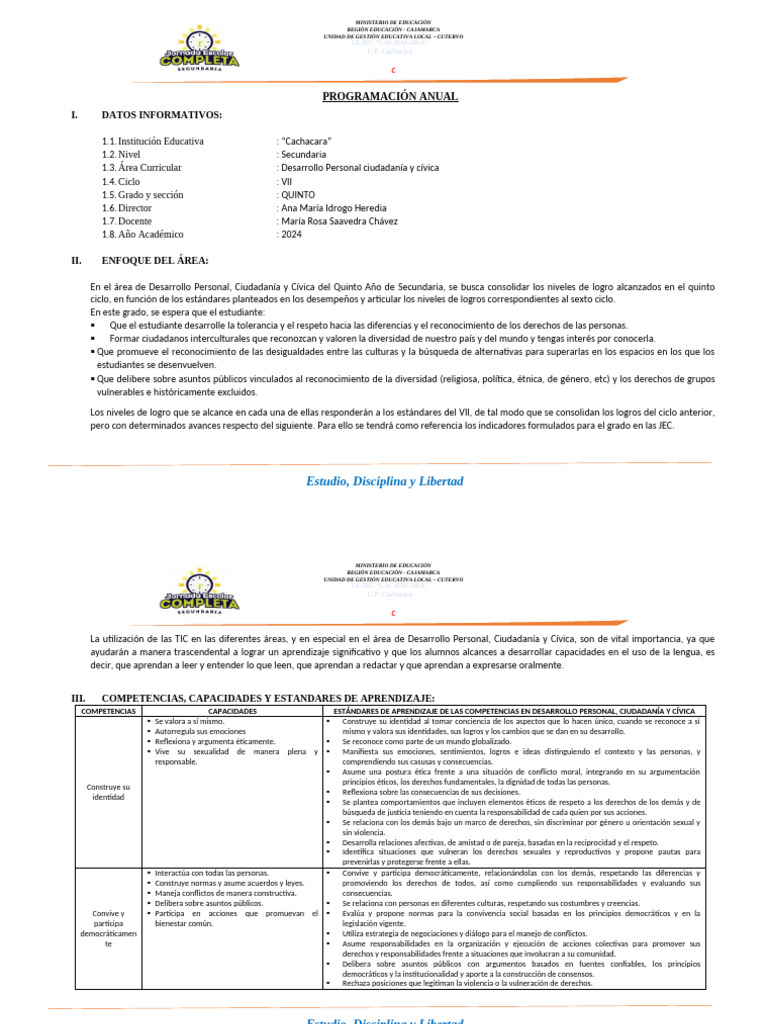 Plan Anual de Desarrollo Personal 2024 | PDF | Evaluación | Aprendizaje
