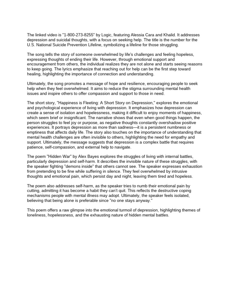 Understanding Depression and Hope | PDF | Major Depressive Disorder ...