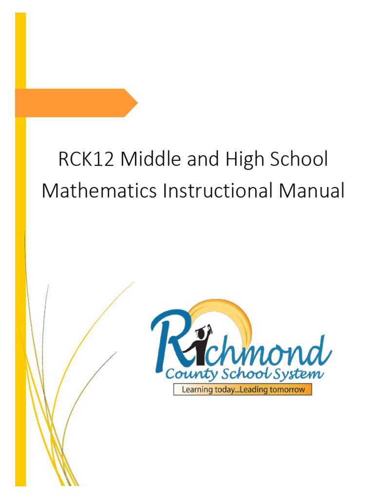 RCK12 Math Instructional Manual | PDF | Numbers | Division (Mathematics)