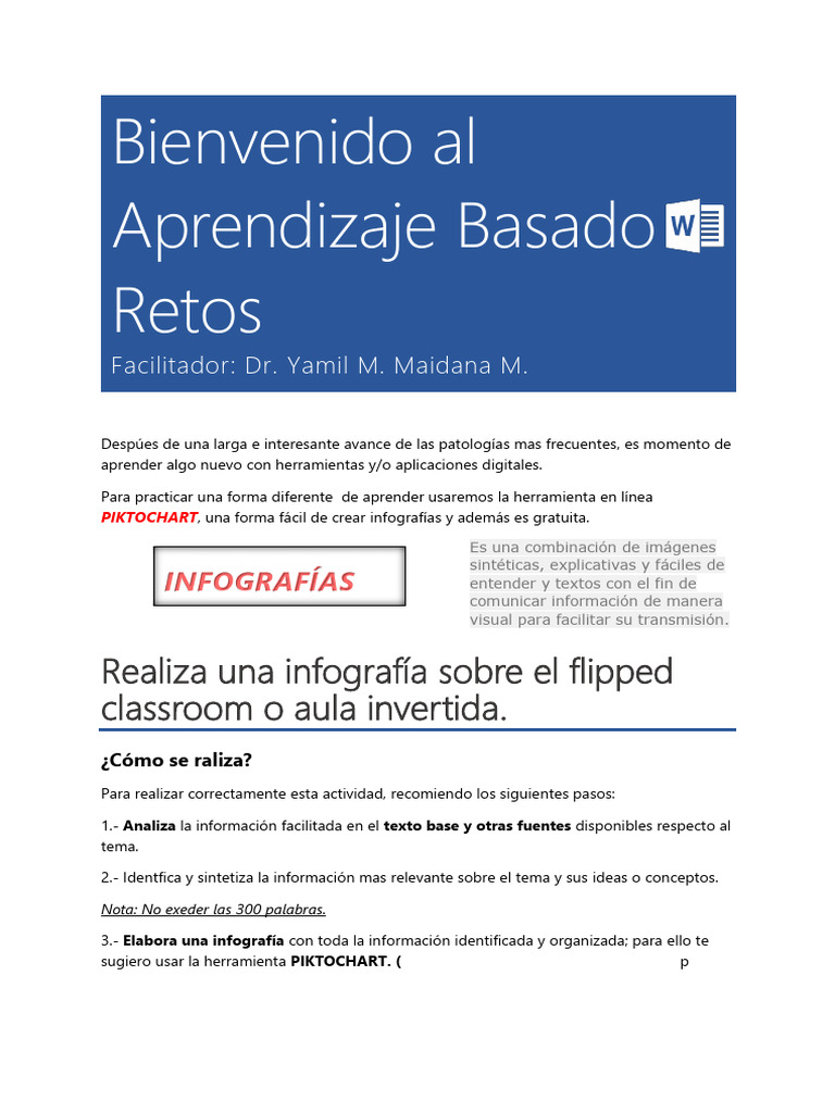Reto de Flipped Classroom o Aula Invertida | PDF | Infografia | Aprendizaje