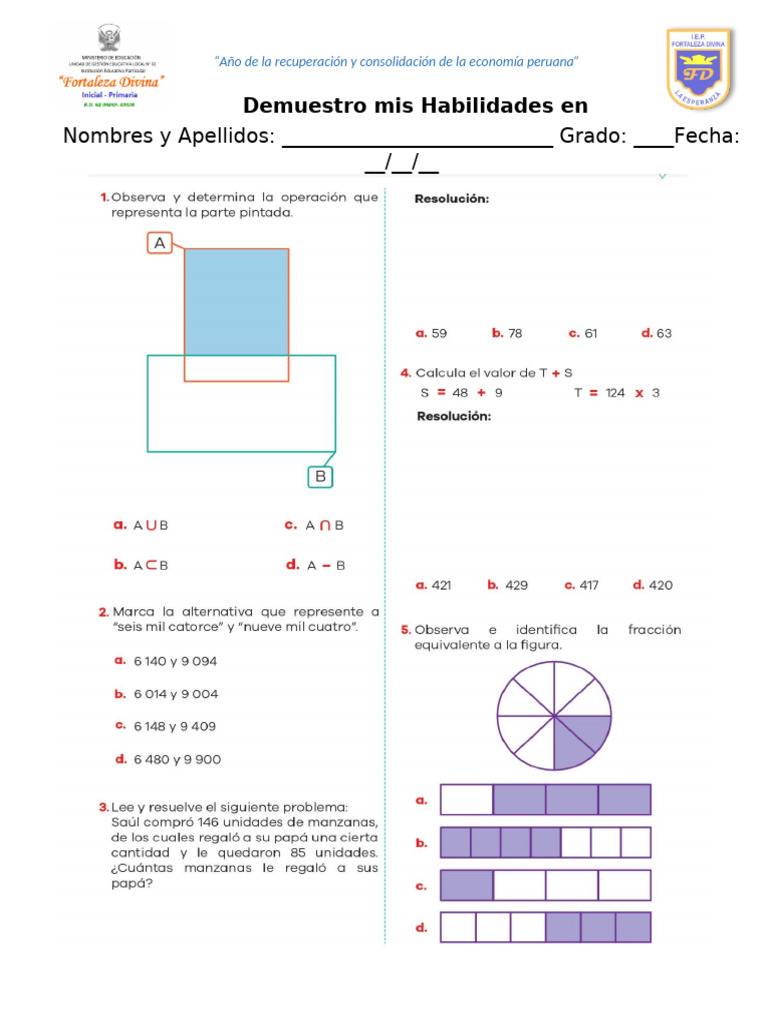 Matemática 3 Grado Pdf