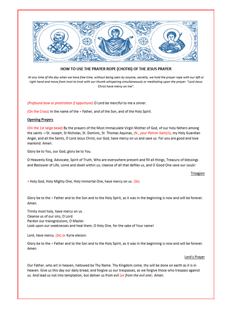 Using the Jesus Prayer with Chotki | PDF | Lord's Prayer | God The Father