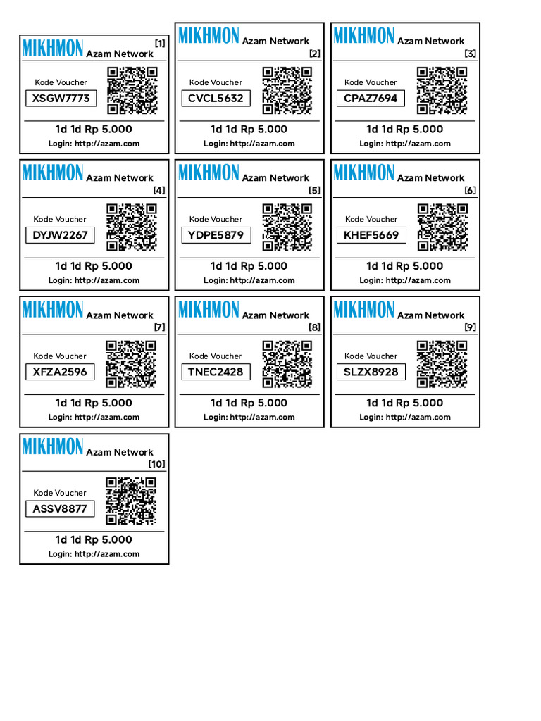 Voucher-Azam Network-Rp.5000-vc-746-03.10.25 | PDF