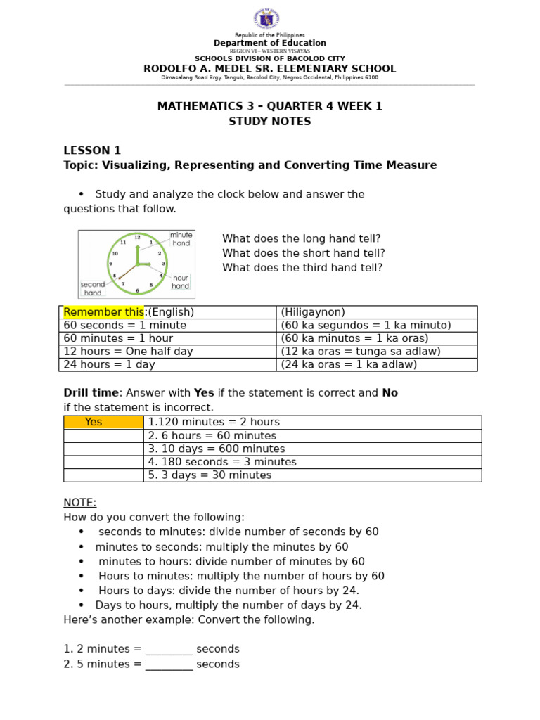 STUDY-NOTES-MATH-Q4-2024-Autosaved (1) | PDF | Division (Mathematics ...