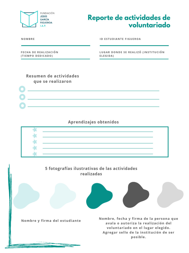 Formato de Reporte de Voluntariado - FJGF | PDF