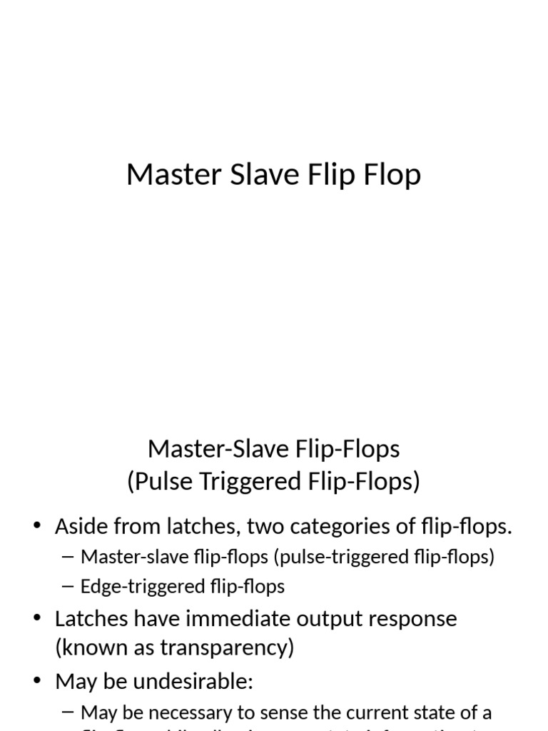 Master Slave Flip Flop | PDF | Computer Engineering | Digital Technology
