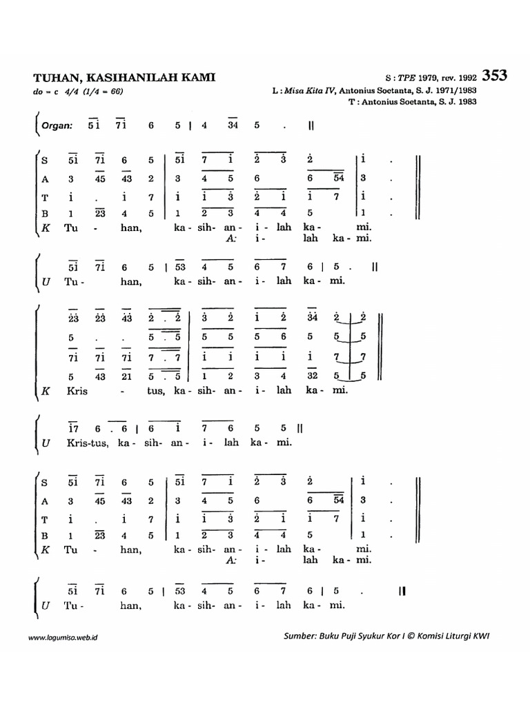 PS 353-354 Kyrie Gloria (Misa Kita IV) | PDF