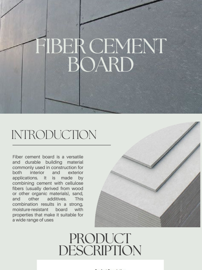 Durable Fiber Cement Board Overview | PDF