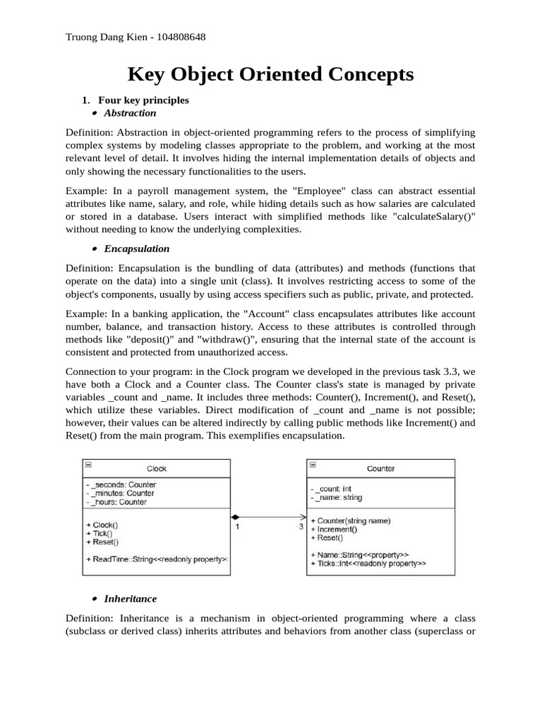 6.2P - Key Object Oriented Concepts | PDF | Inheritance (Object ...