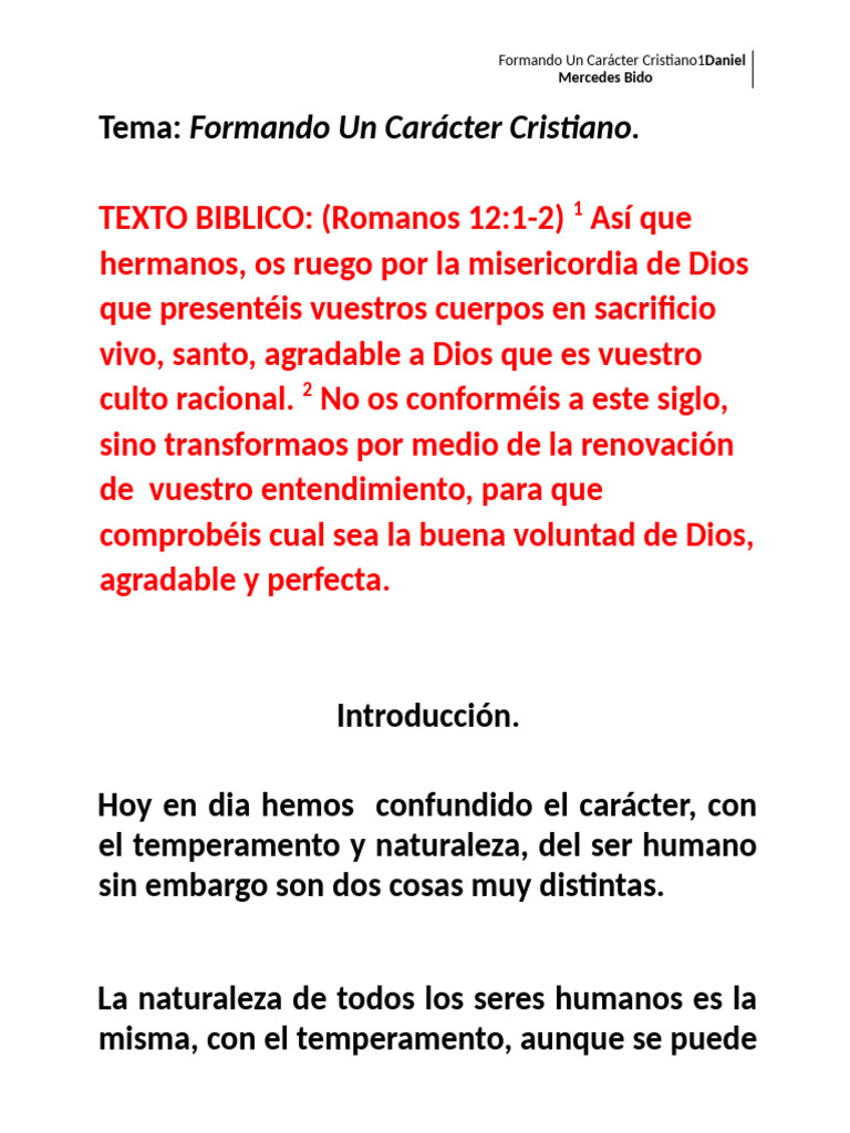Formando el Carácter Cristiano | PDF | Dios | Cristo (título)