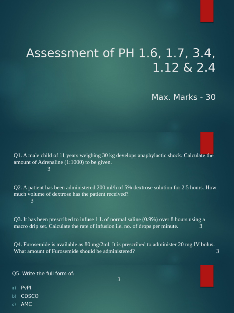 PH 1.6 Assessment and Calculations | PDF
