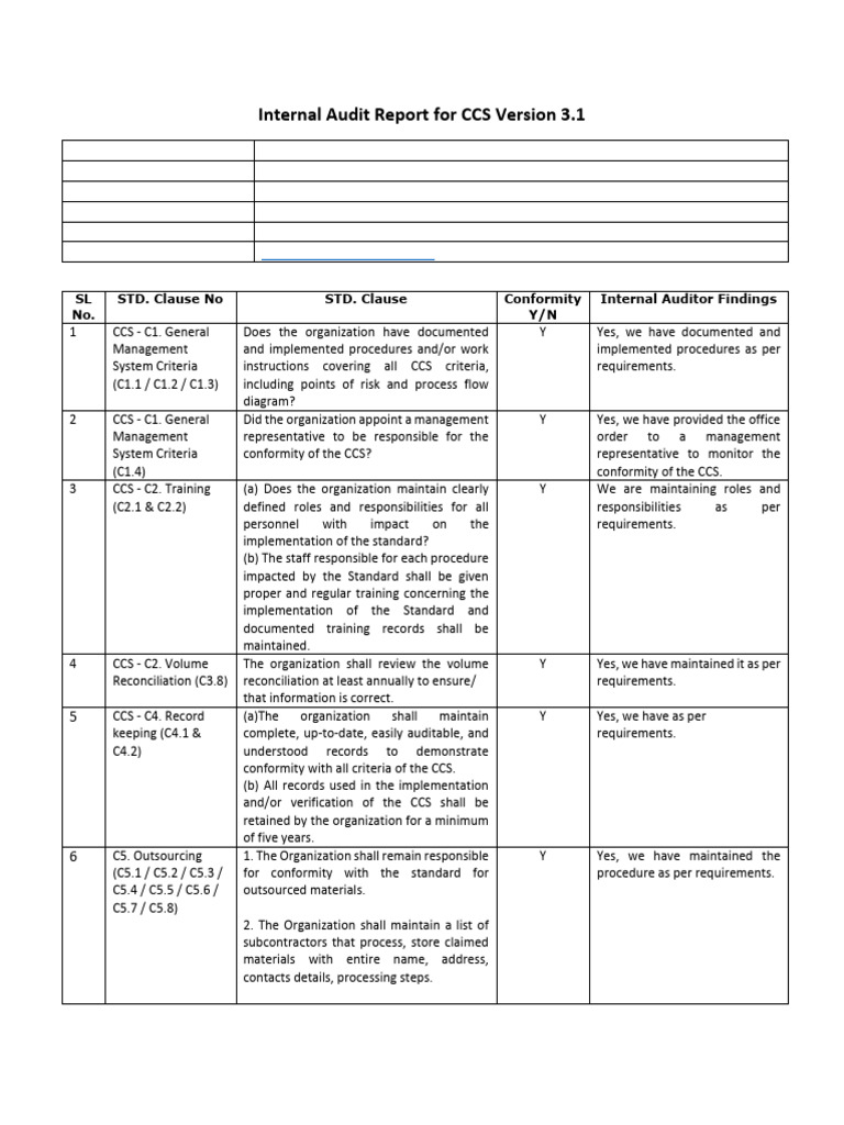 CCS Internal Audit Report 2025 | PDF | Internal Audit | Professional ...