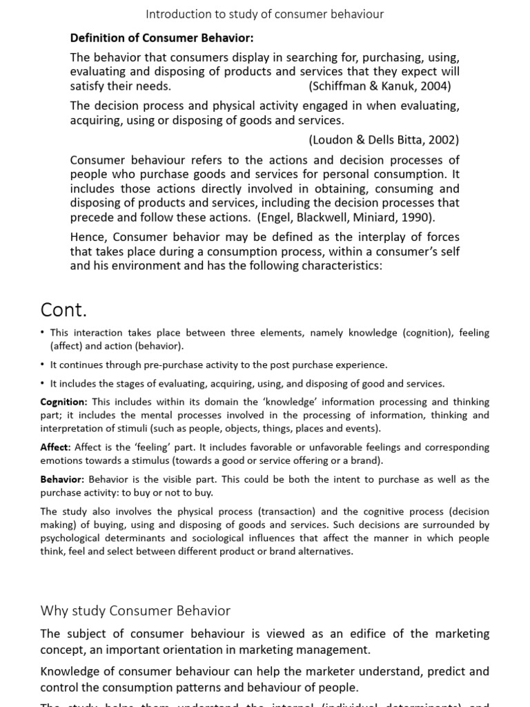 Understanding Consumer Behavior Basics | PDF | Marketing | Consumer ...