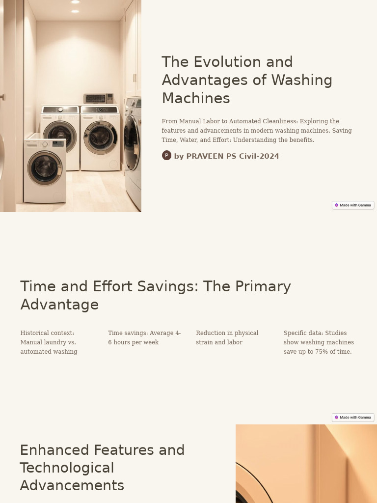 The-Evolution-and-Advantages-of-Washing-Machines | PDF