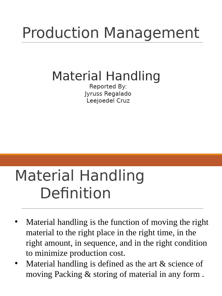 Understanding Material Handling Systems | PDF | Warehouse | Production ...