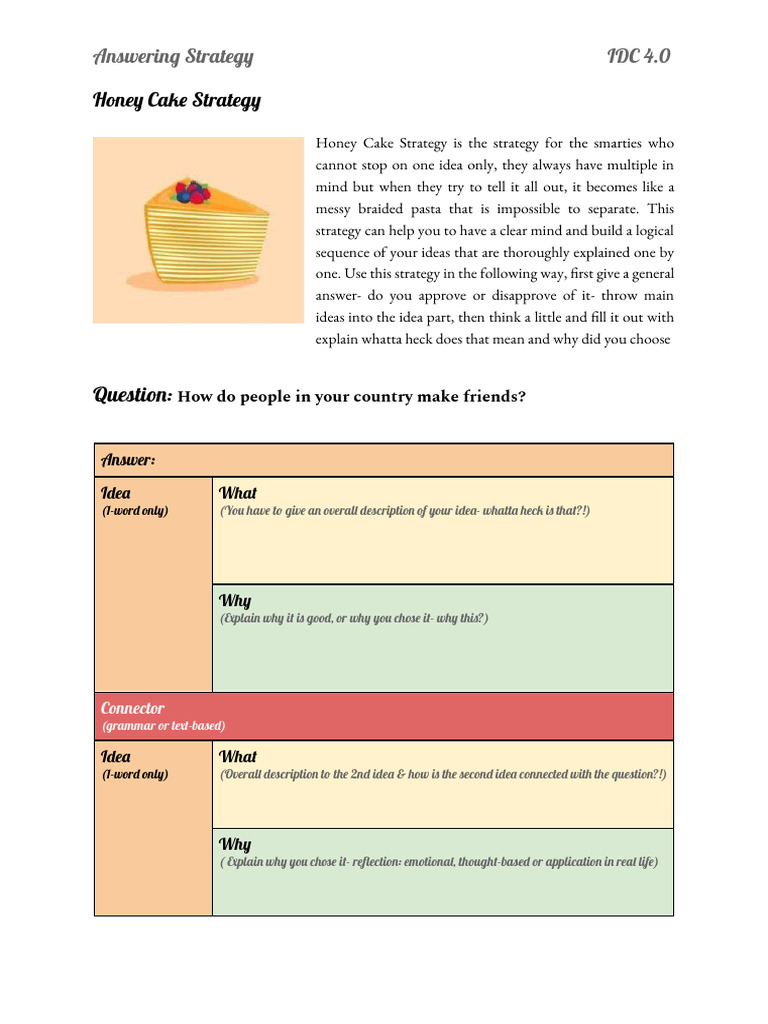 Home Task 5 - Honey Cake Strategy | PDF | Cognitive Science | Cognition
