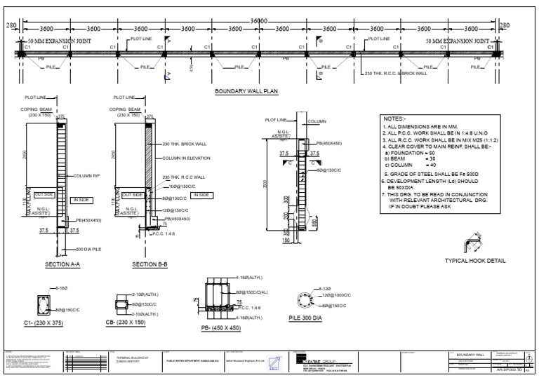 2023.12.30 - BOUNDARY WALL DETAIL-Model | PDF | Deep Foundation ...