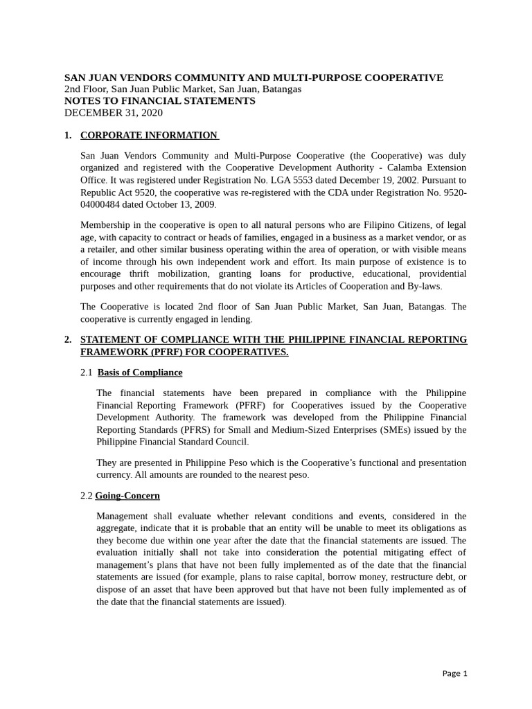 San Juan Cooperative Financial Statements | PDF | Deferred Tax | Taxes