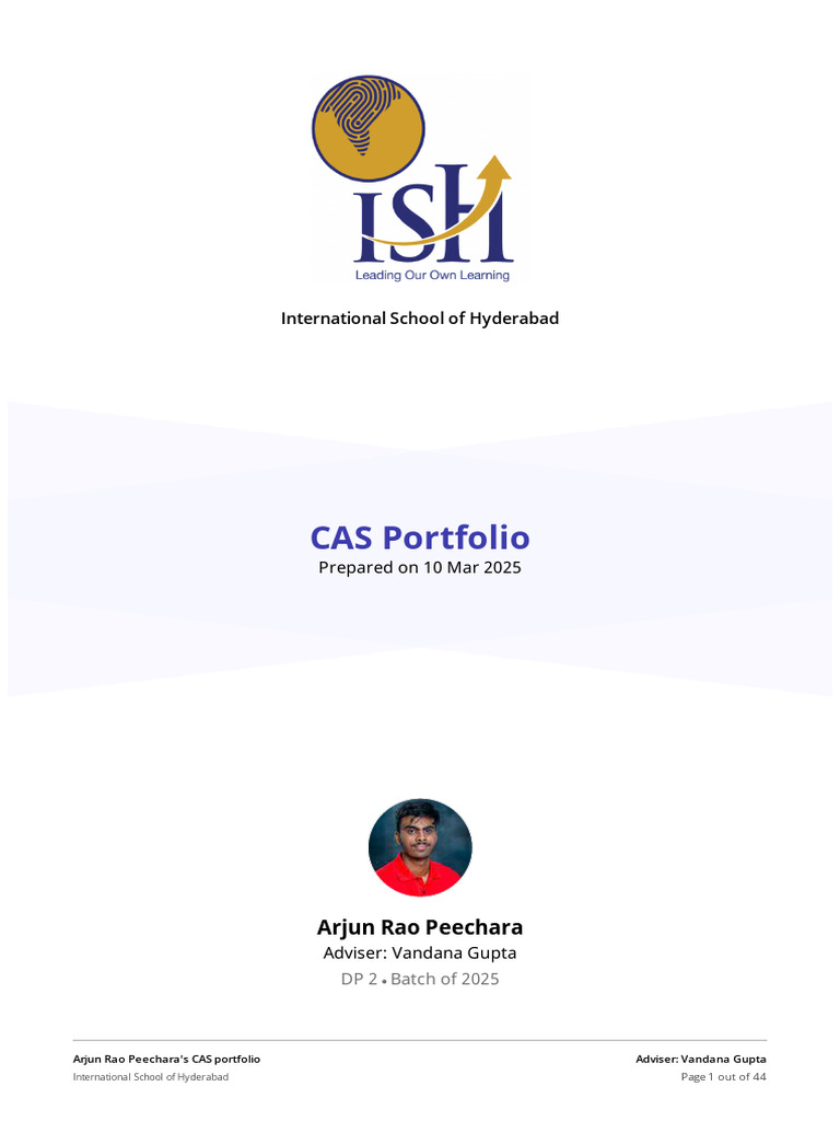 Arjun Rao Peechara's CAS Journey | PDF | Mentorship | Investing