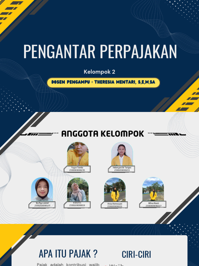 Pengantar Perpajakan dan Sistemnya | PDF