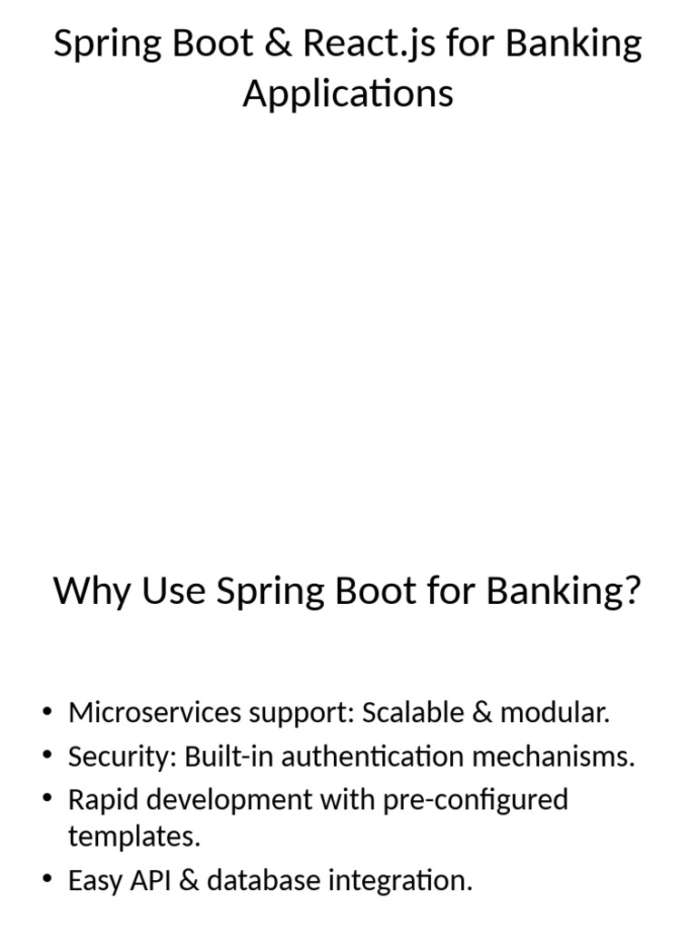 SpringBoot React Banking | PDF