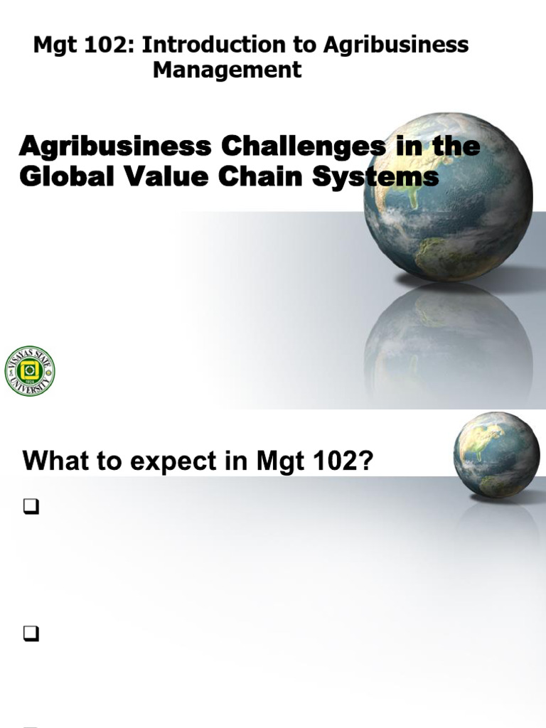 Globalizing Agribusiness | PDF | Supply Chain | Market (Economics)