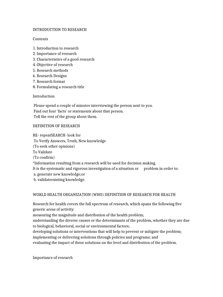 Introduction To Research Reviewer | PDF | Methodology | Experiment