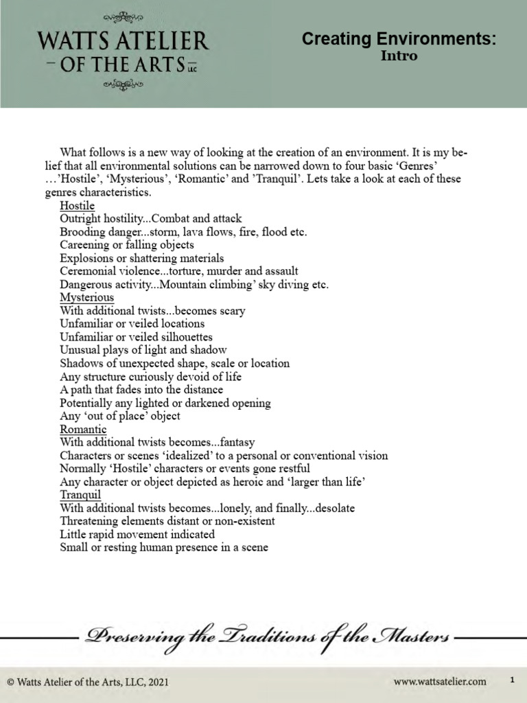 Environmental Design: Four Genres | PDF | Extrusion | Drawing
