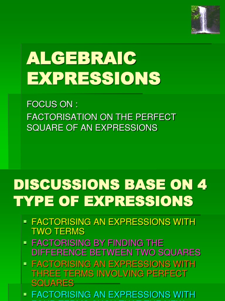 Factorization of Algebraic Expressions | PDF | Computers