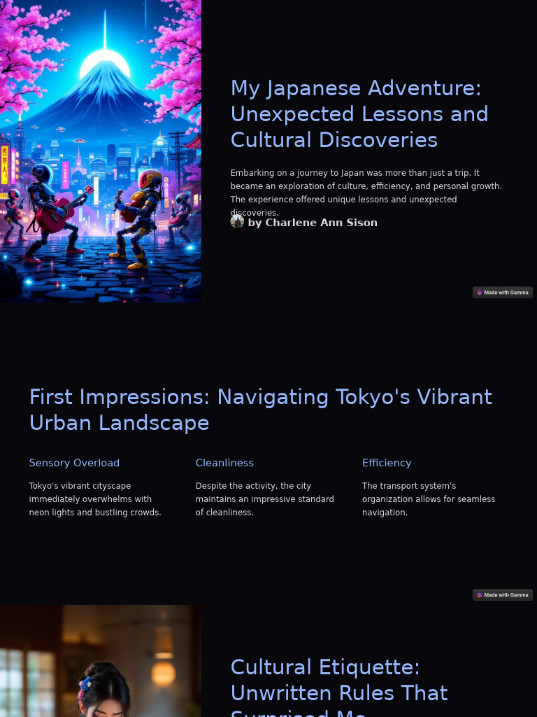 My Japanese Adventure Unexpected Lessons and Cultural Discoveries PDF