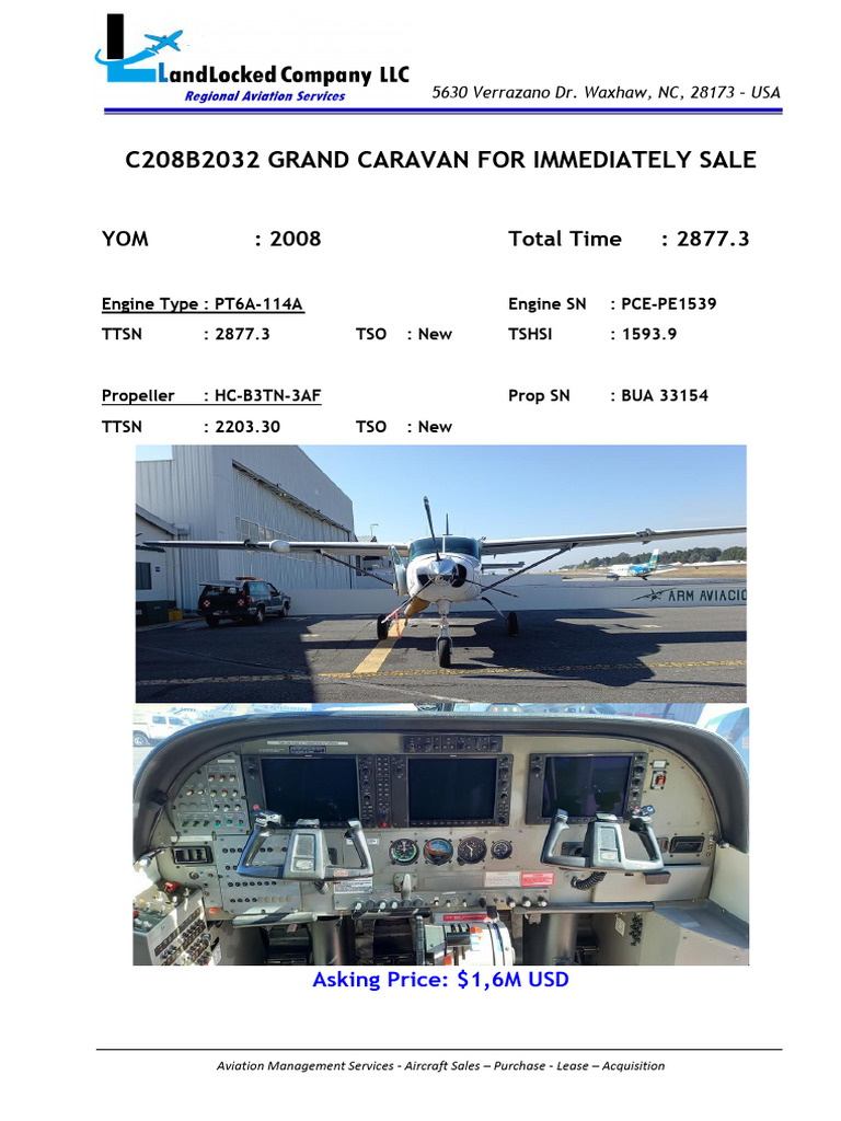2008 C208B Grand Caravan for Sale | PDF