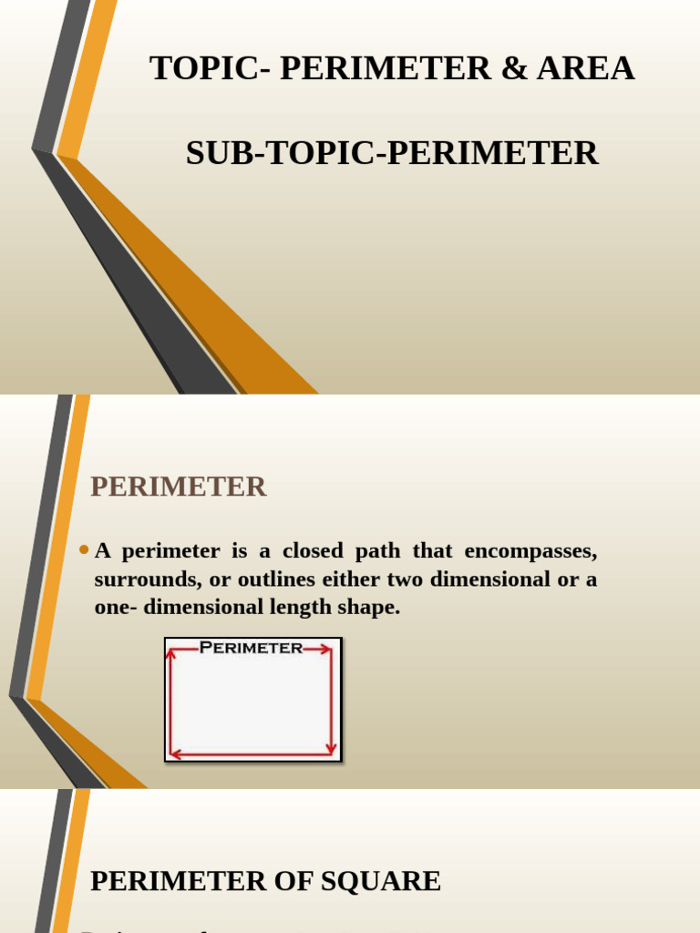 Perimeter and Area | PDF