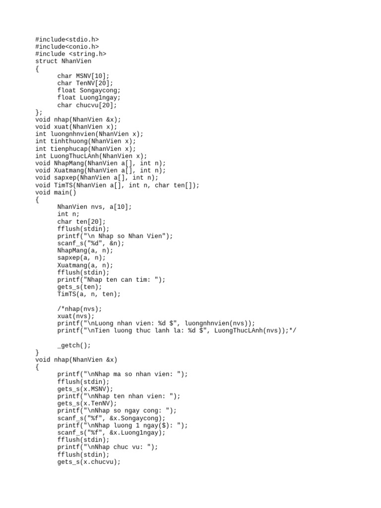 Employee Management System Code | PDF | Computer Programming