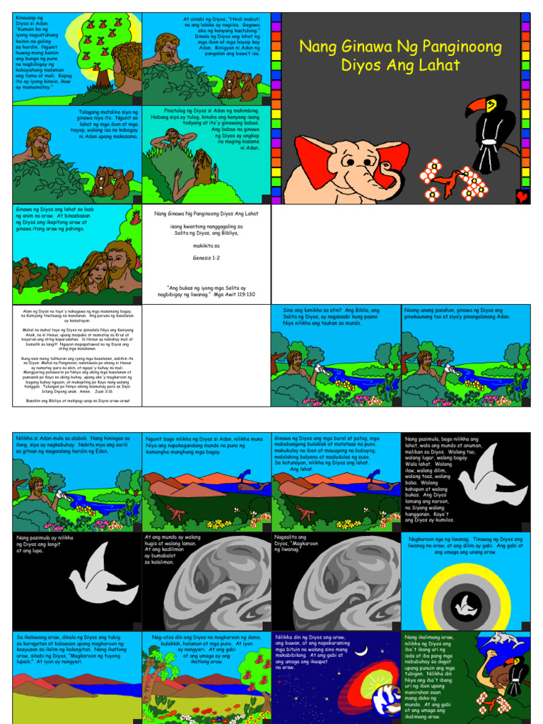 01 When God Made Everything Tagalog Tract | PDF