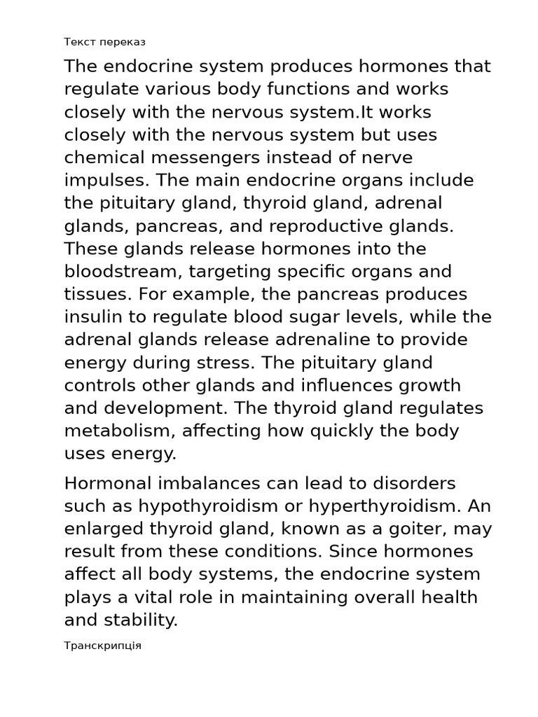 Overview of the Endocrine System | PDF | Endocrine System | Adrenal Gland
