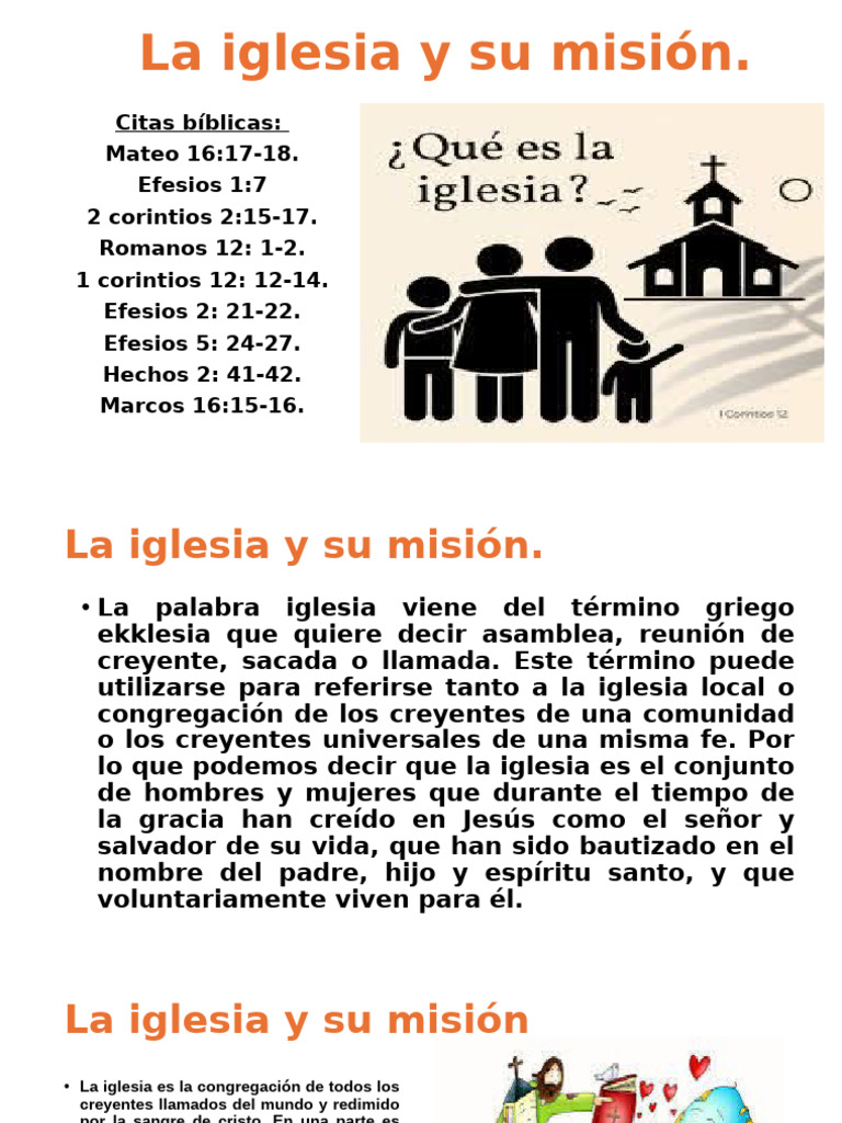 La Iglesia y Su Mision | PDF | Cristo (título) | Iglesia cristiana
