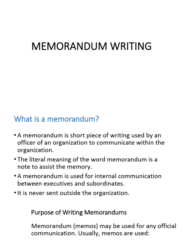 How to Write an Office Memorandum | PDF | Memorandum | Communication