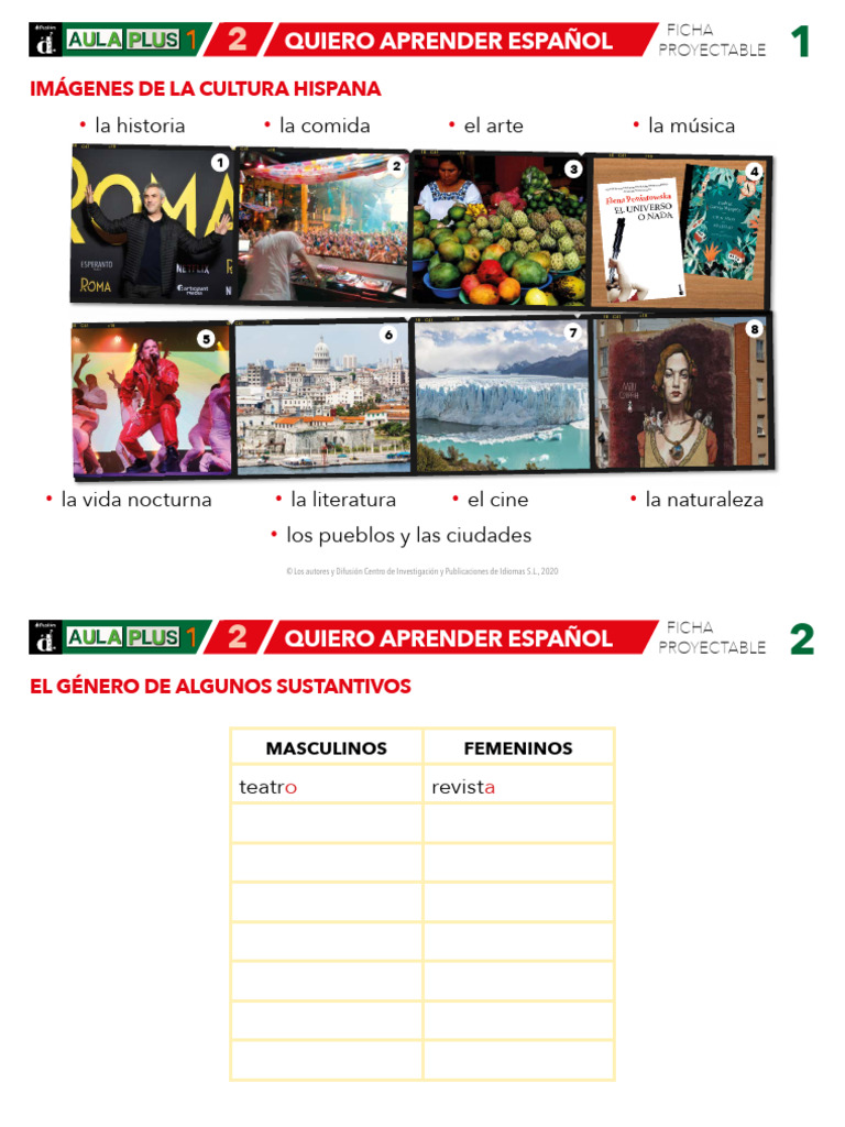 Au Plus 1 Proyectable U02 | PDF | Lengua española | Verbo