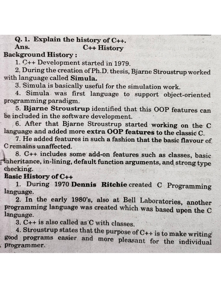 OOP Using C++ 3rd Semester BCA | PDF